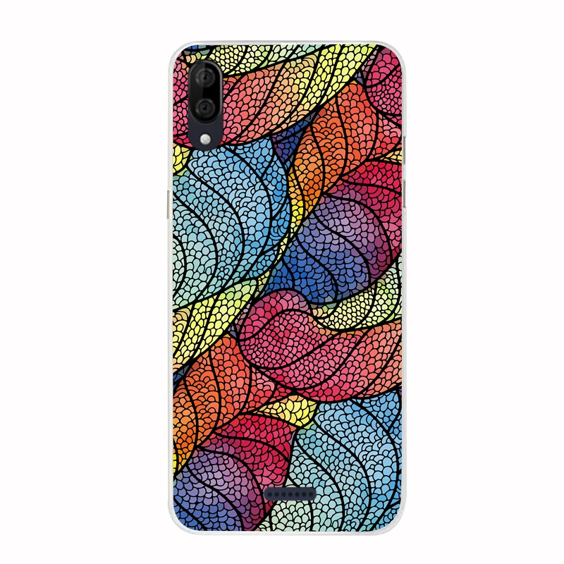 TPU Cover For Wiko Y80 Case Silicone Floral Painted Bumper Y 80 5.99 inch Phone Covers Soft Back Fundas |