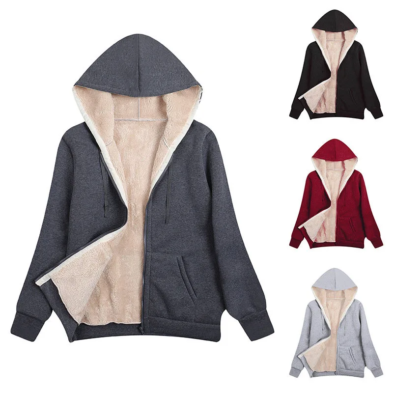 

Women's Jacket Hooded Fashion Long-Sleeve Windproof Warm Loose Jacket for Women Girls A66