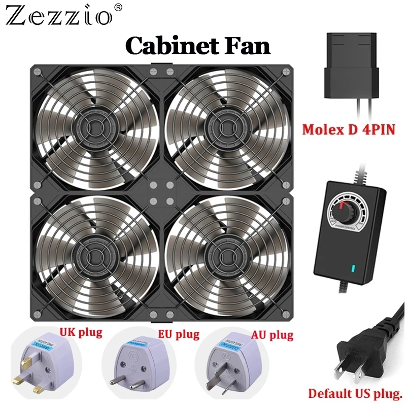 Мощный вентилятор Zezzio 120 мм высокоскоростная система охлаждения сервера с