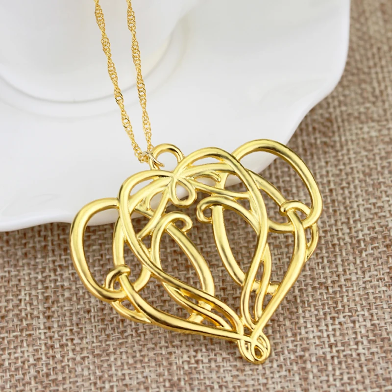 Золотой эльф Корона Ожерелье Властелин короны кулон цепи ожерелья для мужчин