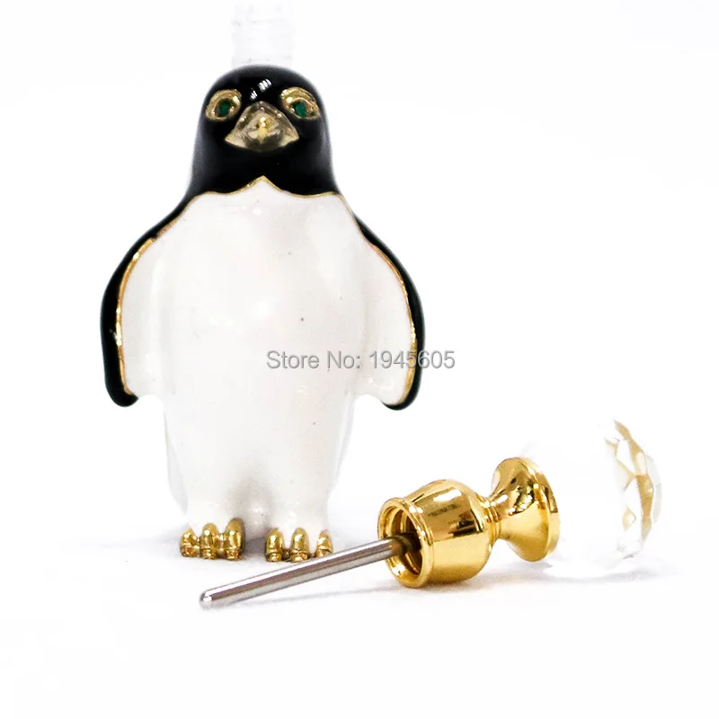 Металлический флакон для духов в виде пингвина пустой красивый аксессуар