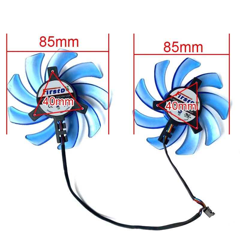 2 шт. 85 мм 4PIN FDC10H12S9-C RX470 вентилятор охлаждения для его RX 470 IceQ X2 Turbo 4 Гб OC 4GB RX474 RX570 RX574