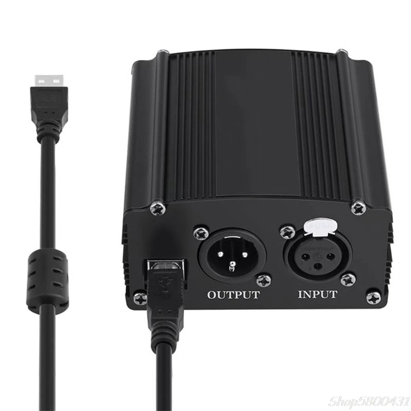Портативный 1-канальный USB-кабель с фантомным питанием 48 В XLR 3-контактный