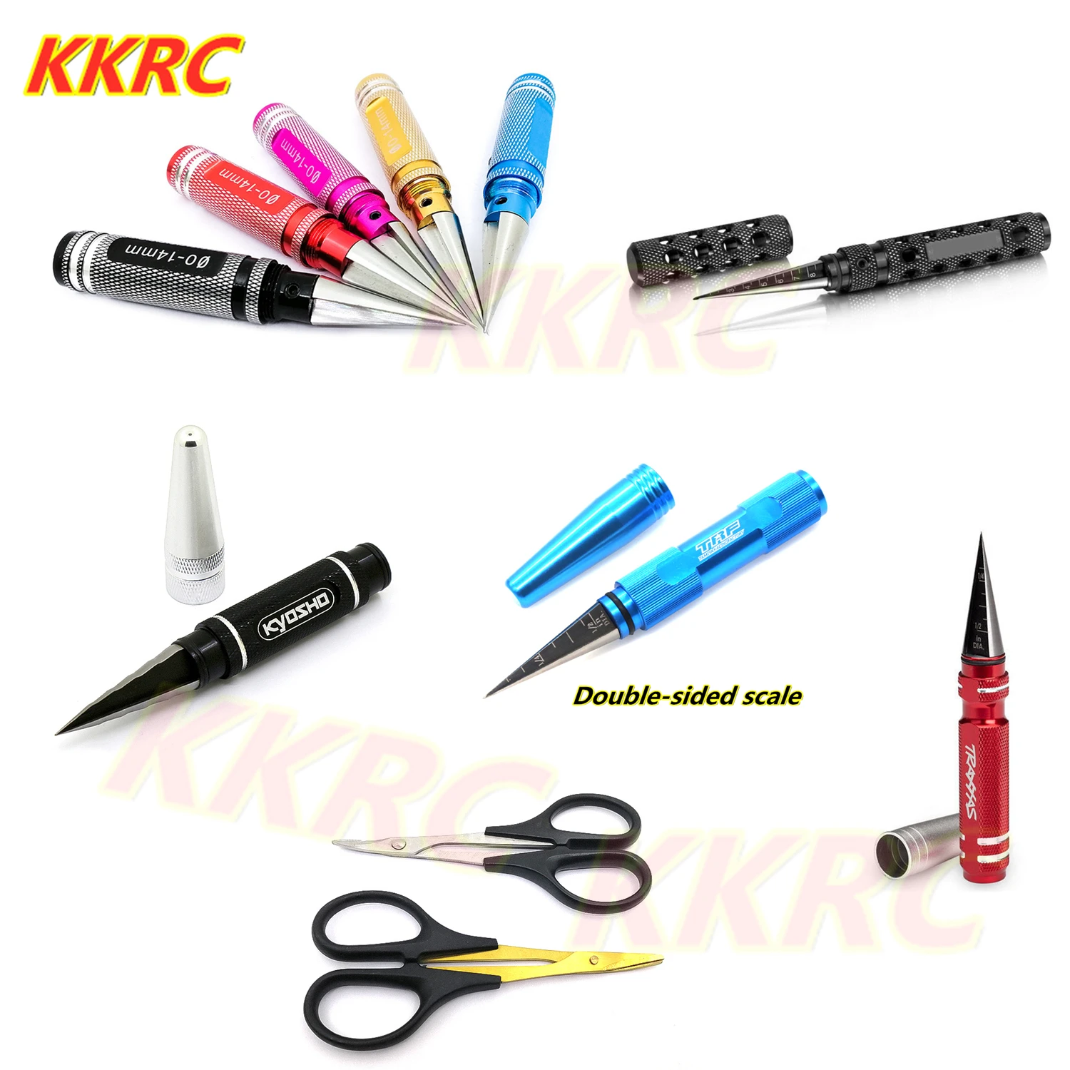 

Стальной Расширитель отверстий для автомобиля на радиоуправлении, жесткий расширитель с титановым покрытием, ножницы для дрели TRX4, SCX10, TAMIYA,...