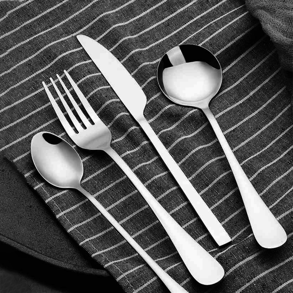 Нержавеющая сталь Ножи столовая ложка вилка Столовый Набор для кухни инструмент