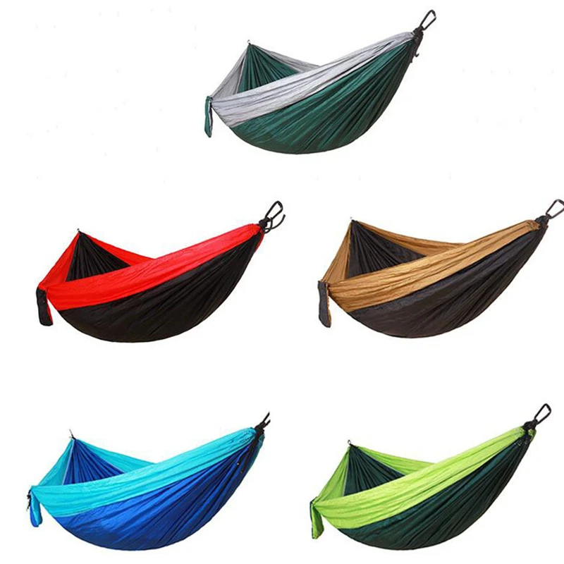 

Double Hammock Adult Outdoor Backpacking Travel Survival Hunting Sleeping Bed Portable Camping Parachute 260 * 140cm