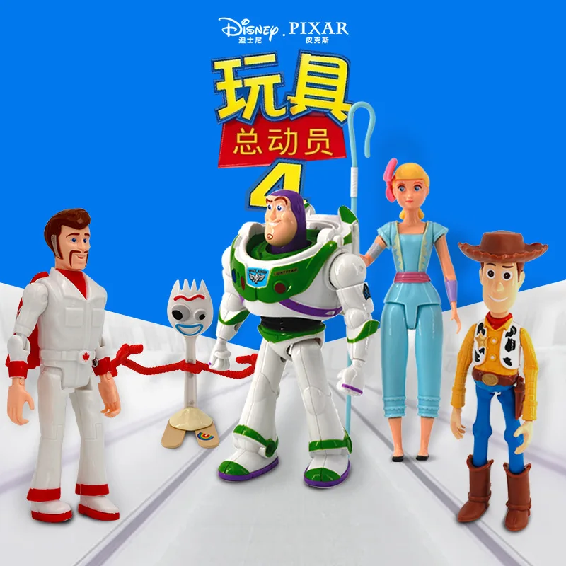 Disney Оригинальная история игрушек 4 игрушечная фигурка Базз Лайтер Шериф Вуди