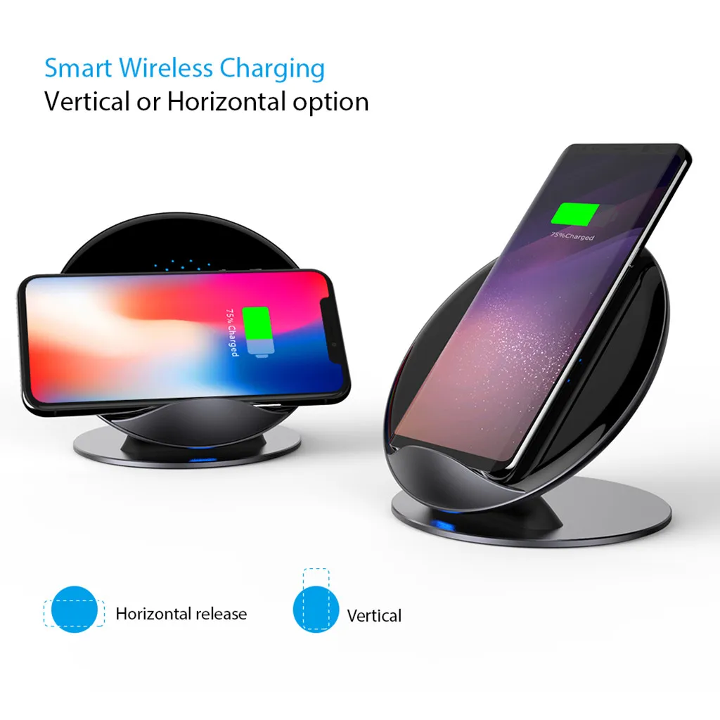 Ouhaobin Qi Wireless Charger For iPhone XS /XS MAX/XR Fast Charging Pad Stand Dock Holder Samsung Galaxy S9/S9 Plus | Мобильные