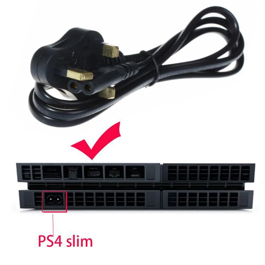 Кабель питания US/EU/UK/AU plus 1 5 м для PS2/PS3 Slim/PS4/PS4 Slim/Xbox/стандартный шнур fire cow |
