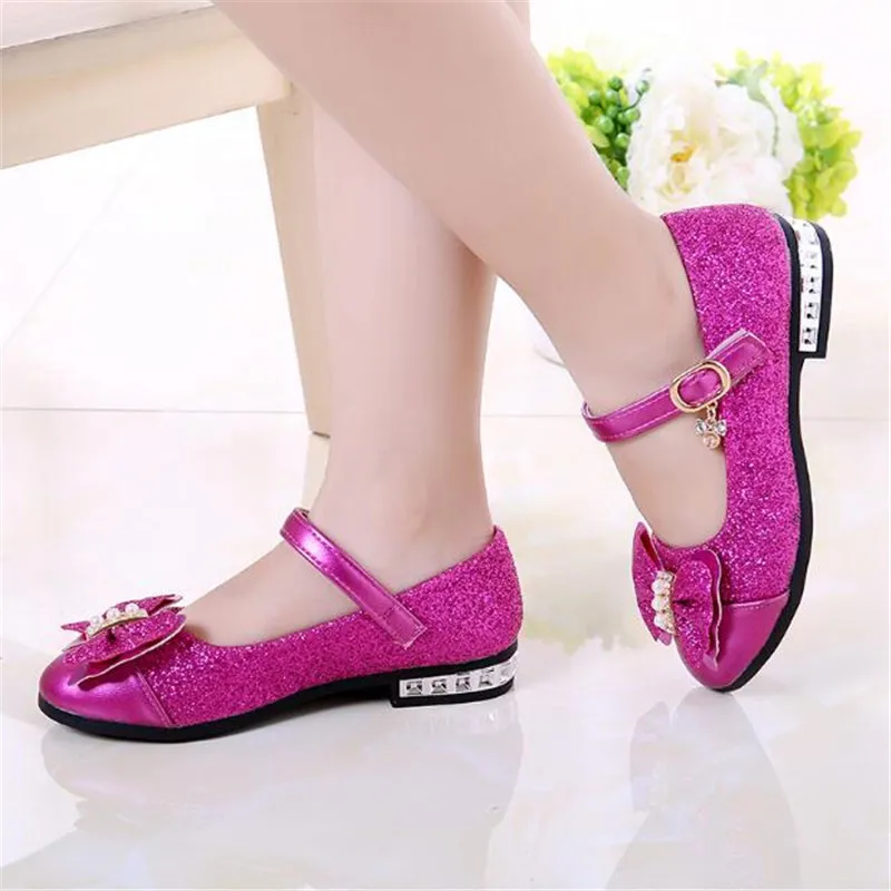 Новинка года; детская обувь принцессы с блестками для девочек; Свадебная вечеринка; детская модельная обувь для девочек; цвет розовый, розовый, красный, золотой; школьная обувь