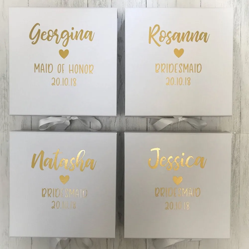 

personalised bridesmaids gift boxes, proposal gift box, bridal party gift box, Bridal gift box maid of honour gift box