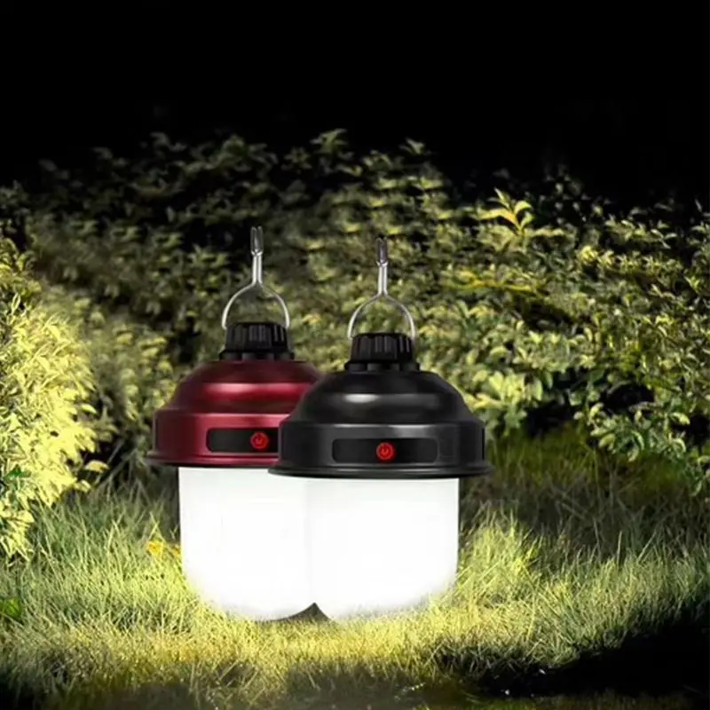 

Подвесные светильники для палатки в стиле ретро, светодиодный фонарь для кемпинга, перезаряжаемый мини-фонарик