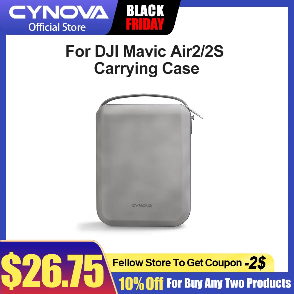 

CYNOVA DJI Mavic Air2/2S чехол для переноски DJI аксессуары для дрона из искусственной кожи водонепроницаемый портативный маленький светильник