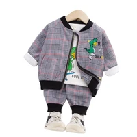 new fashion spring autumn baby girls clothes children boys cartoon casual jacket t shirt pants 3pcssets kids infant tracksuits