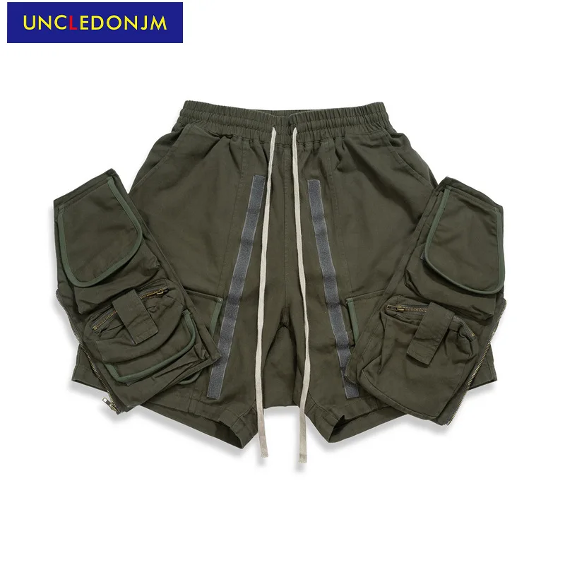 

UNCLEDONJM Multi pockets cargo shorts streetwear pants designer shorts men High Street techwear shorts for men baggy pants 8238