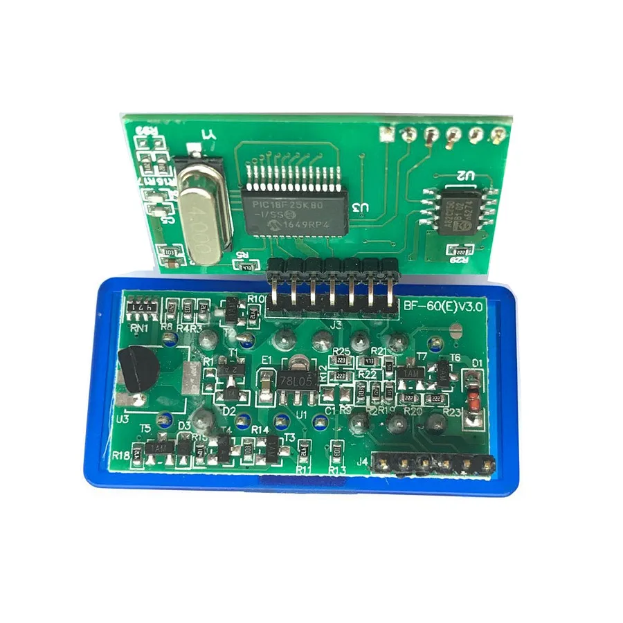 Диагностический сканер OBD2 ELM327 327 с двойной печатной платой Bluetooth V1.5 PIC18F25K80 ELM 1