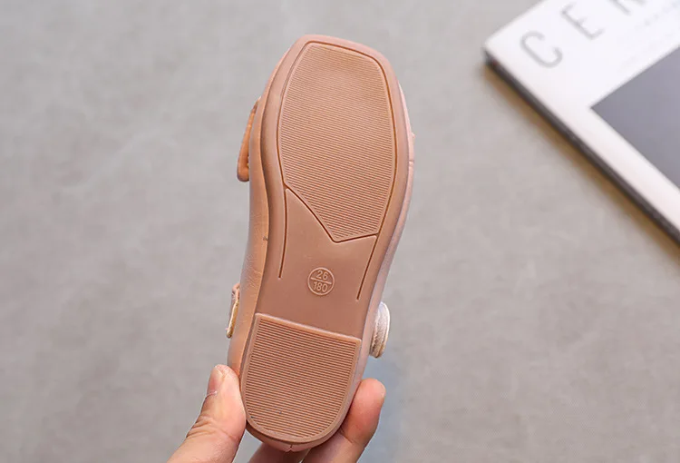 

Children's Leather Shoes Girl Bow-knot Princess Shoes Soft Sole Baby Single Shoes Dress Peas Shoes Trend Fashion Toddler Shoes