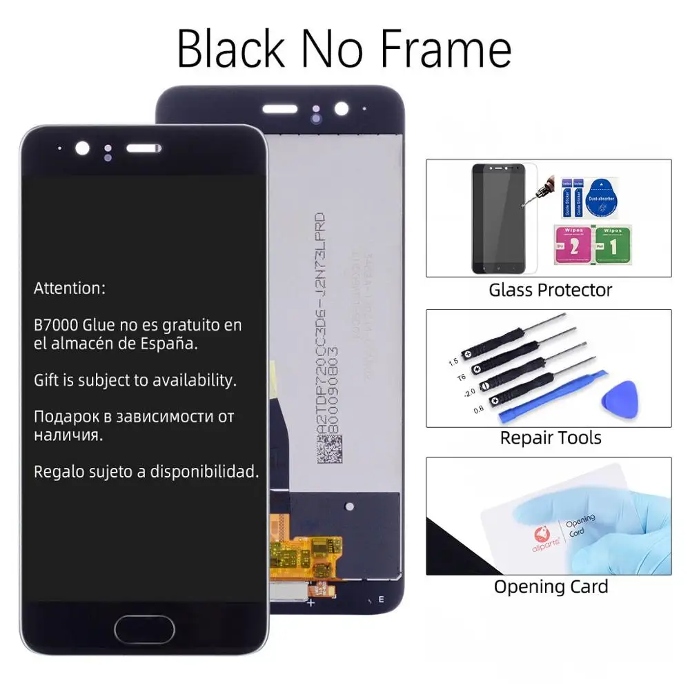 Black No Frame ЖК-дисплей для huawei P10 Дисплей Сенсорный экран VTR-L09 VTR-L10 VTR-L29 аналогово-цифровой преобразователь для huawei P10 ЖК-дисплей Дисплей Замена - Цвет: Black No Frame