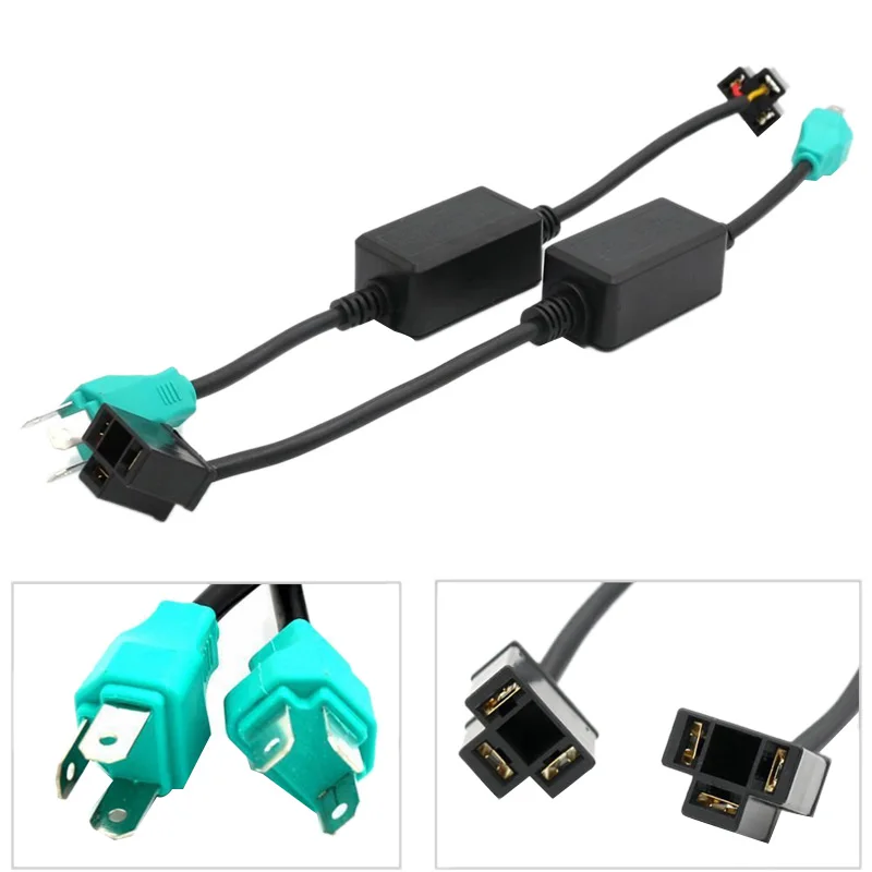 2 шт. H4 анти мерцание жгут безошибочные декодеры светодиодная фара Canbus комплект