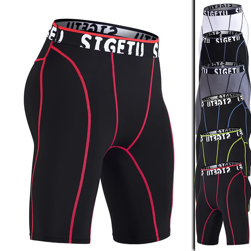 Высокоэластичные Компрессионные шорты для бега мужские быстросохнущие занятий