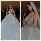 Элегантное бальное платье, платья для невесты, платья с аппликацией, юбка-шлейф, длина в пол, для свадебной вечеринки