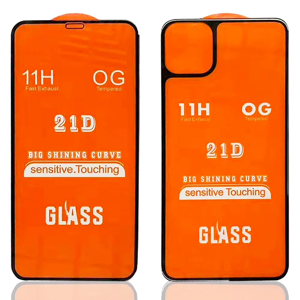 21D полноэкранная стеклянная пленка для iPhone 11 Pro Max 11H закаленное стекло с