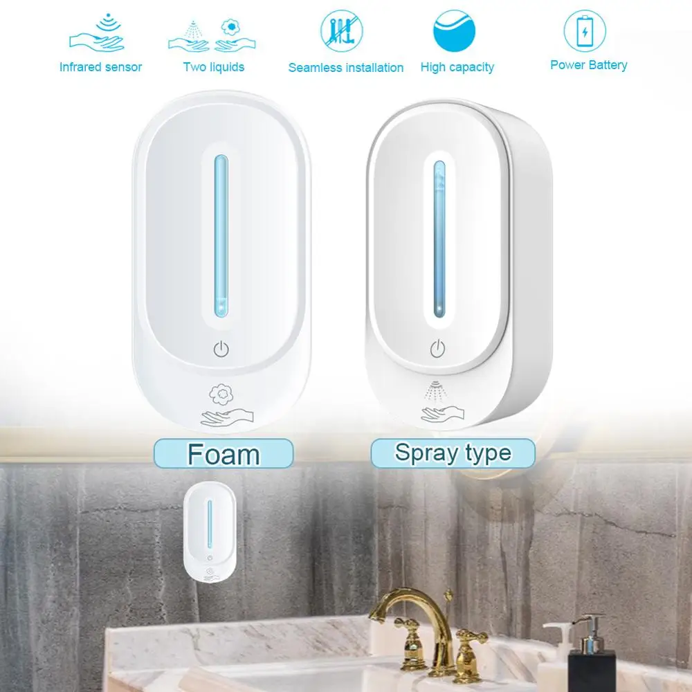 

300Ml Automatic Liquid Soap Dispenser Gel/Spray/Foam Smart Sensor Touchless ABS Electroplated Sanitizer Dispensador for Home