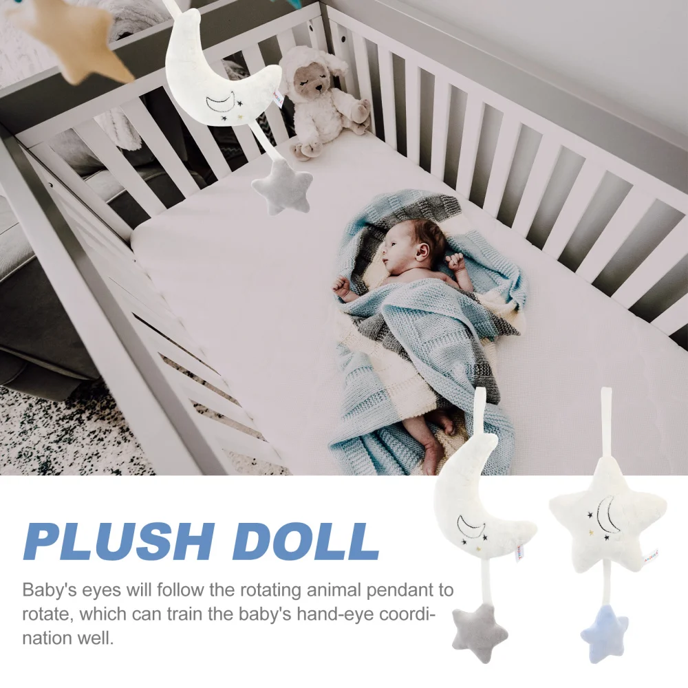 

2pcs Lovely Plush Hanging Pendants Plush Baby Bed Stroller Pendants (White)