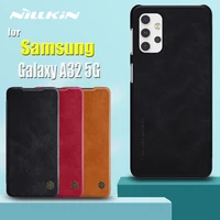 nillkin case for samsung a32 5g cases genuine luxury soft leather flip wallet card slot back cover for galaxy a32 funda coque
