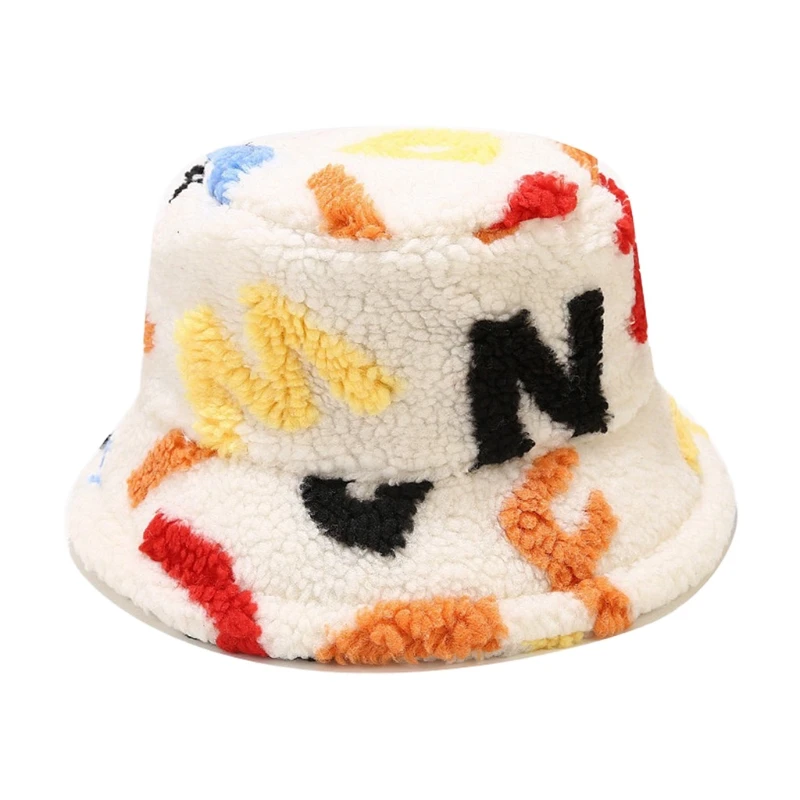 

Unisex Letter Lamb Wool Fashion Plush Hats Autumn Winter Hat All-match Fall Winter Lamb Hair Hat Outdoor Trend