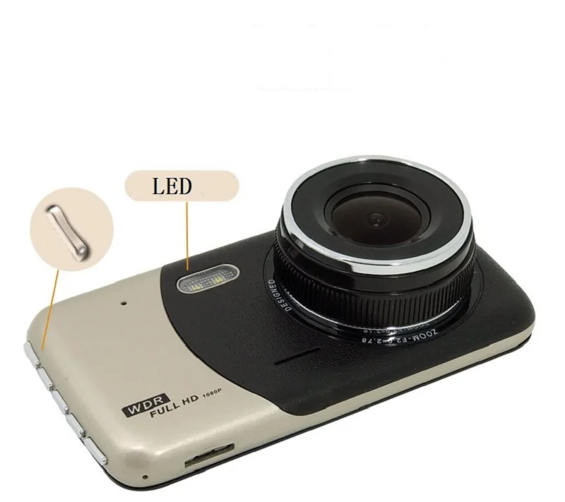 Автомобильный видеорегистратор с двумя объективами 4 дюйма 1080P 150