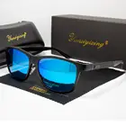 Мужские солнцезащитные очки YUNSIYIXING из алюминиево-магниевого сплава поляризационные винтажные квадратные очки для вождения антибликовые брендовые солнцезащитные очки для мужчин 8587