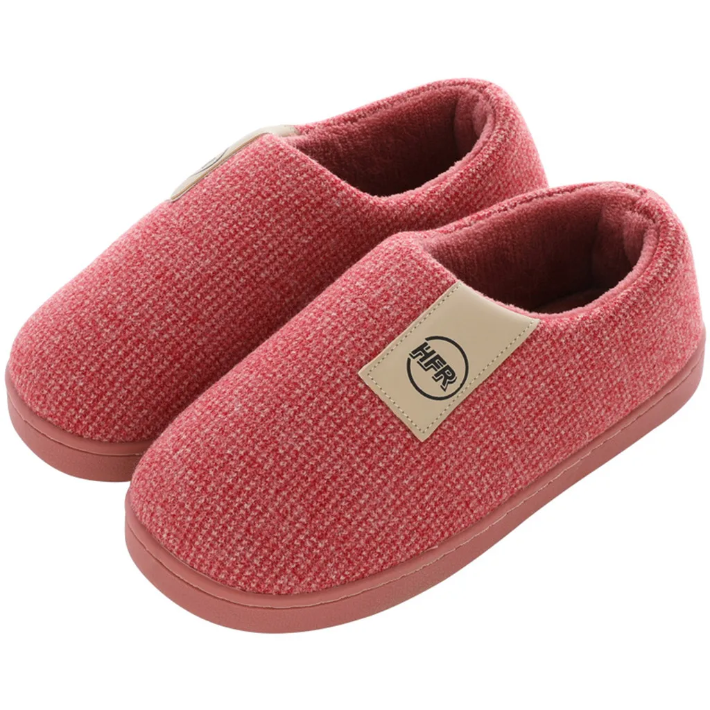 Women's Solid color Home Slippers Ladies Winter Warm Floor Non-Slip Loafer Indoor Simple Casual Bedroom Shoes | Обувь