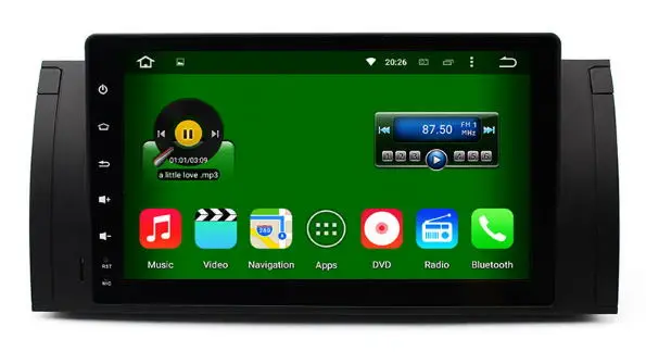 9 дюймовый автомобильный DVD плеер с восьмиядерным процессором Android 8 0 для BMW X5 E53 E39