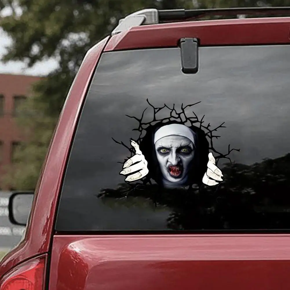

Horror Personality Decorative Nun Body Sticker Car Covering Scratch Pull Flower Sticker