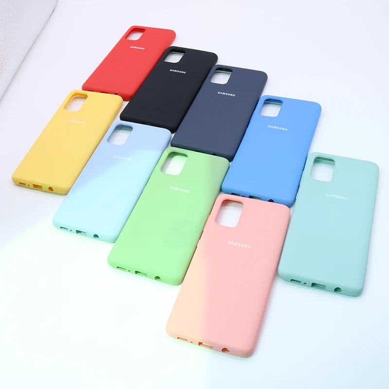 

For Original Samsung Galaxy A51 A71 Case Bottom Closed Silky Silicone Cover Soft-Touch Full Protective Galaxy M30 A70S A50
