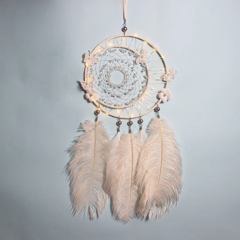 

High grade Led light Dreamcatcher Handmade Dream Catcher Net With Feathers Home Wall Hanging & Bar & Party wedding decoration