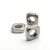 50pcslot m3 m4 m5 m6 m8 square nuts 304 stainless steel thin nuts thin nuts blocks din562 high quality m3x5 4x1 8 m5x8x2 6mm