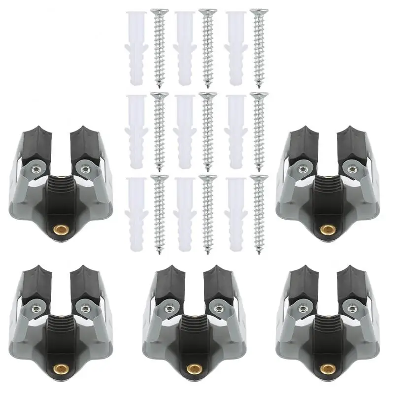 5PCS Broom Hanger Mop And Holder Organizer Grip Clips Wall Mounted Garden Storage Rack With Screws | Дом и сад