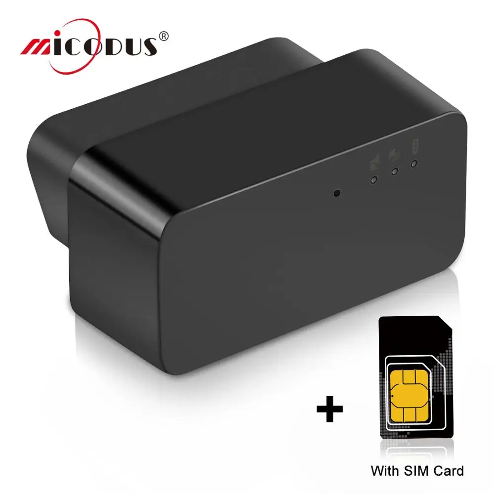 MiCODUS OBD2 Car Tracker Mini GPS Tracker With SIM Card MV22 Free Installation OBD Vehicle GPS Tracker Plug Out Alarm Geo-fence