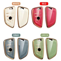 1pcs tpuremote car key fob case cover holder shell for bmw x1 x3 x5 x6 5 7 series smart protector holder