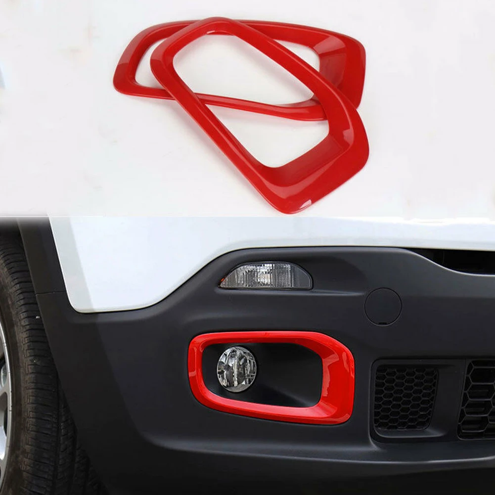 2 шт. ABS хромированный передний противотуманный светильник красная Накладка для