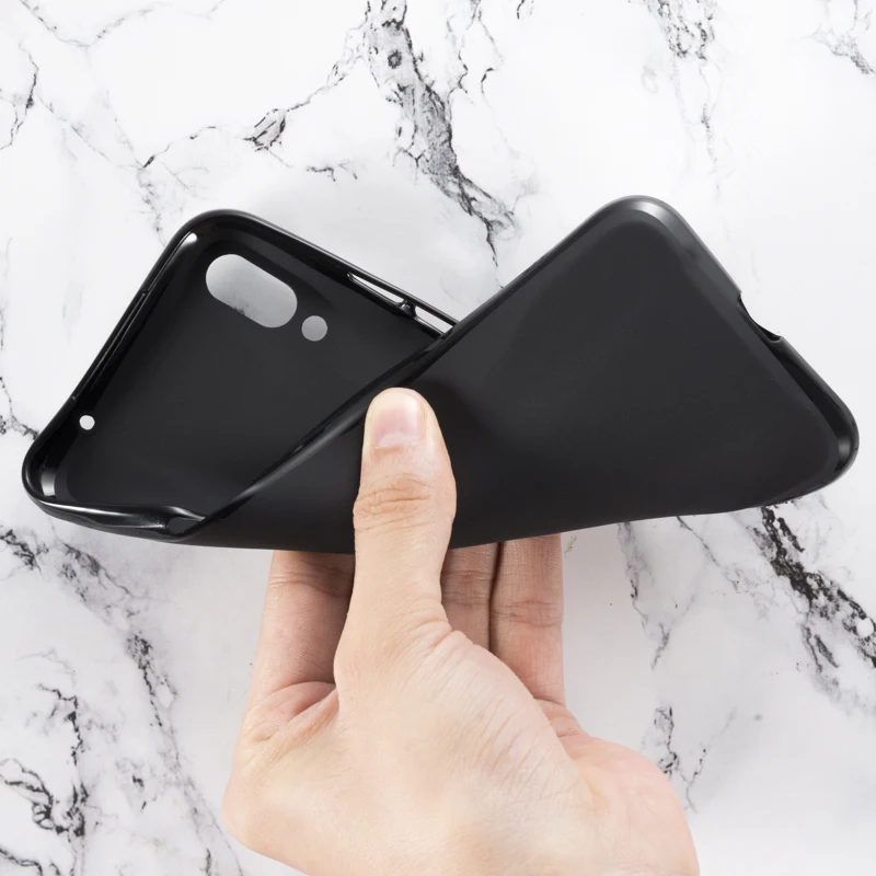 Black Soft Silicone Чехол для телефона из искусственной кожи с текстурой под дерево для Xiaomi Black Shark 2, флип-чехол для Xiaomi Black Shark 2 Pro, чехол, Мягкая силиконовая задняя крышка - Цвет: Black Soft Silicone