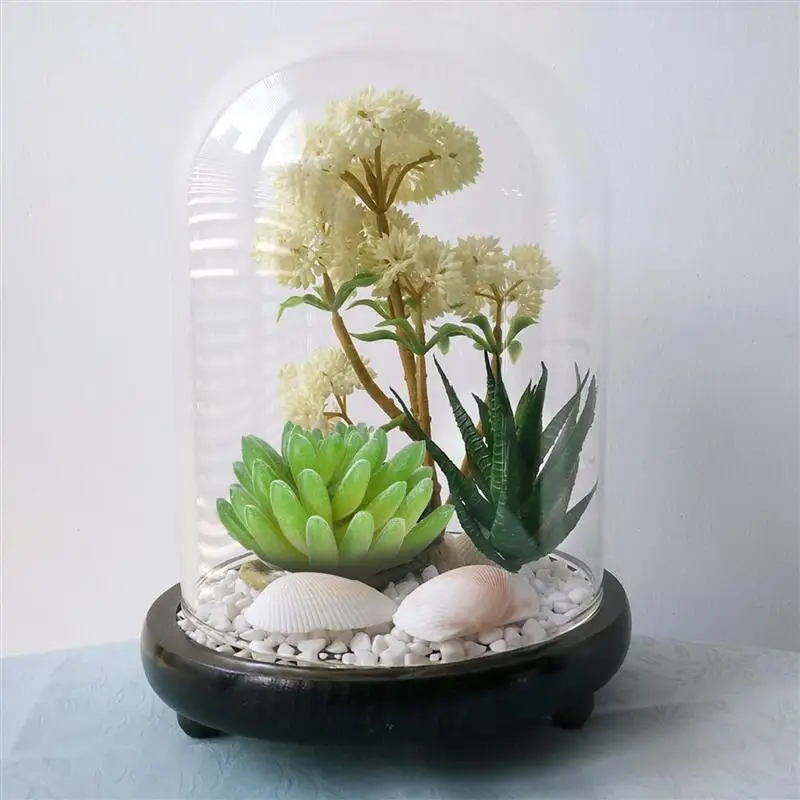 Artificial Succulents Green Flocking Plant Bonsai Desktop Fake Plants Valentine Day Christmas Wedding Decoration Plante