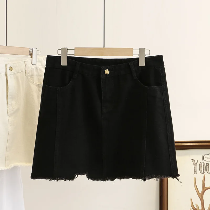 Women Summer Skirt Lady Bottoms Female Solid Color Denim Pencil Skirts High Waist Loose Fashion Plus Size Falda L7-674 | Женская одежда
