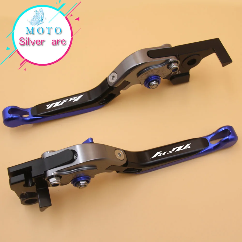 Складной рычаг сцепления для мотоцикла синий + титановый с ЧПУ лазерный логотип