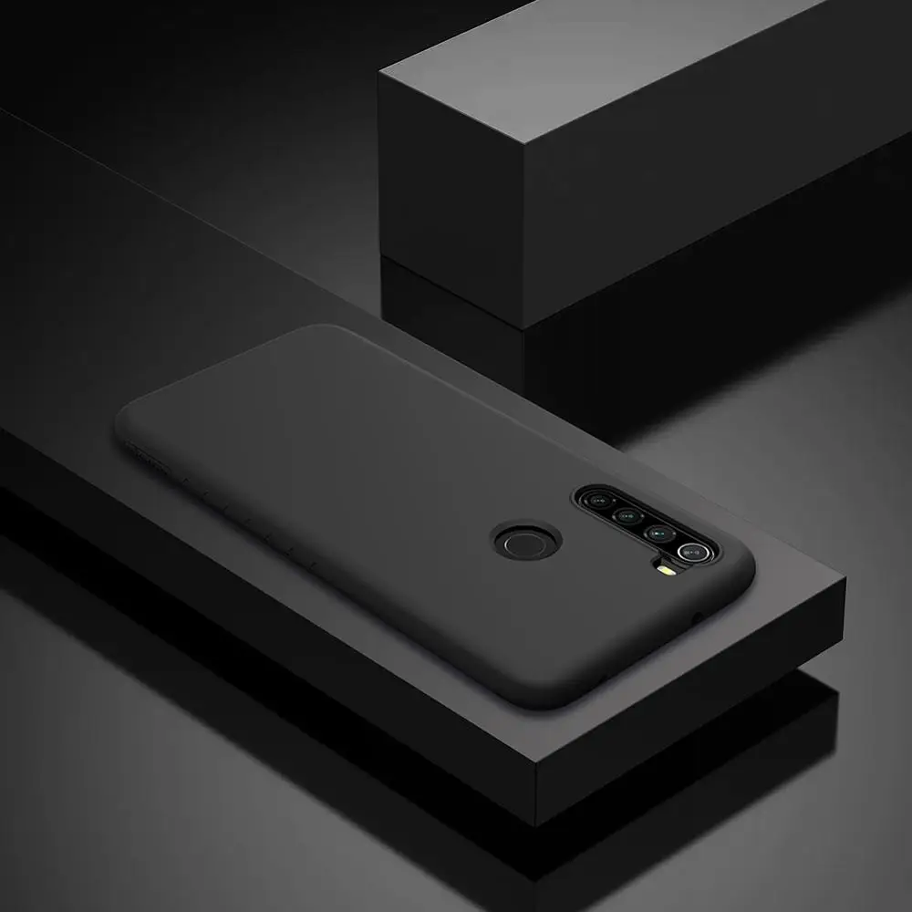 Чехол NILLKIN для Redmi Note 8 Pro Противоударный силиконовый гладкий защитный чехол для Redmi Note 8 Чехол Note8 Pro ТПУ - Цвет: Черный