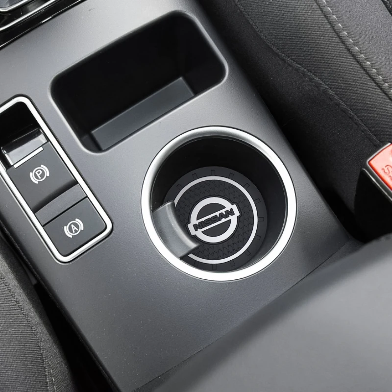 

72MM 1pcs Car-Styling Emblem Auto Cup Holder Non-slip Mat Interior Car Decoration For DAYZ 370Z GT-R Note sway march