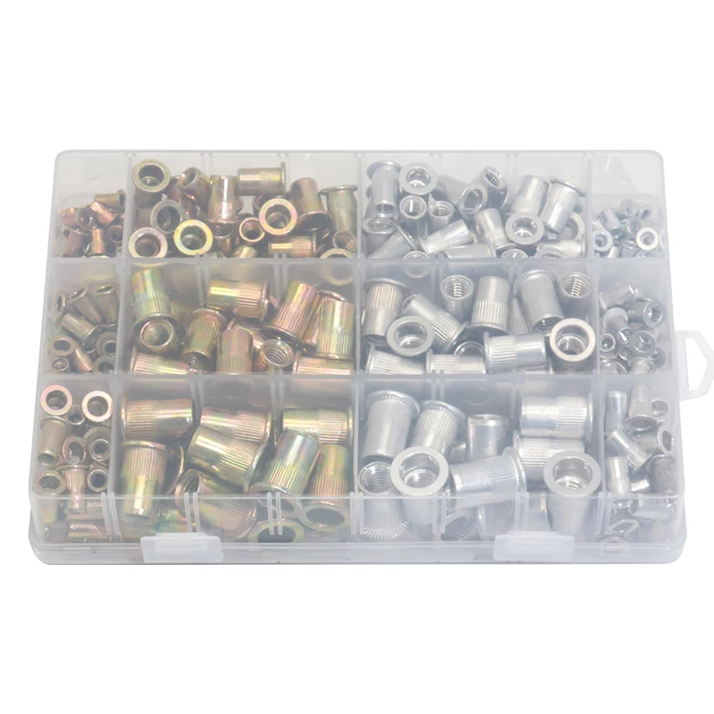300 шт. оцинкованные заклепки гайки гайка Резьбовая вставка плоская головка
