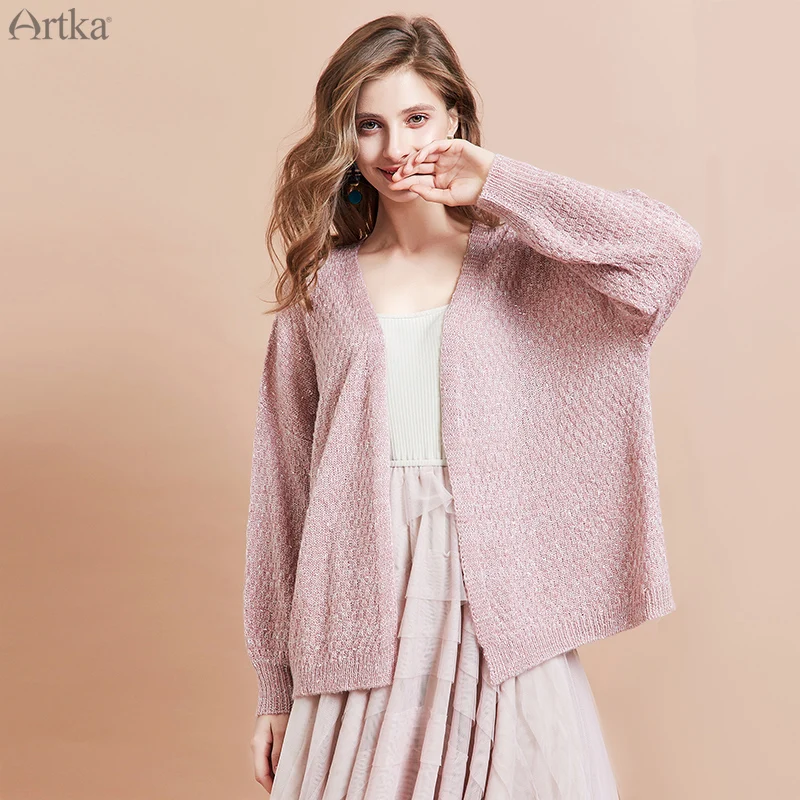 ARTKA 2019 Autumn New Women's Sweater Fashion Casual Knitting Cardigan Long Sleeve Open Stitch For Women WB15197Q |